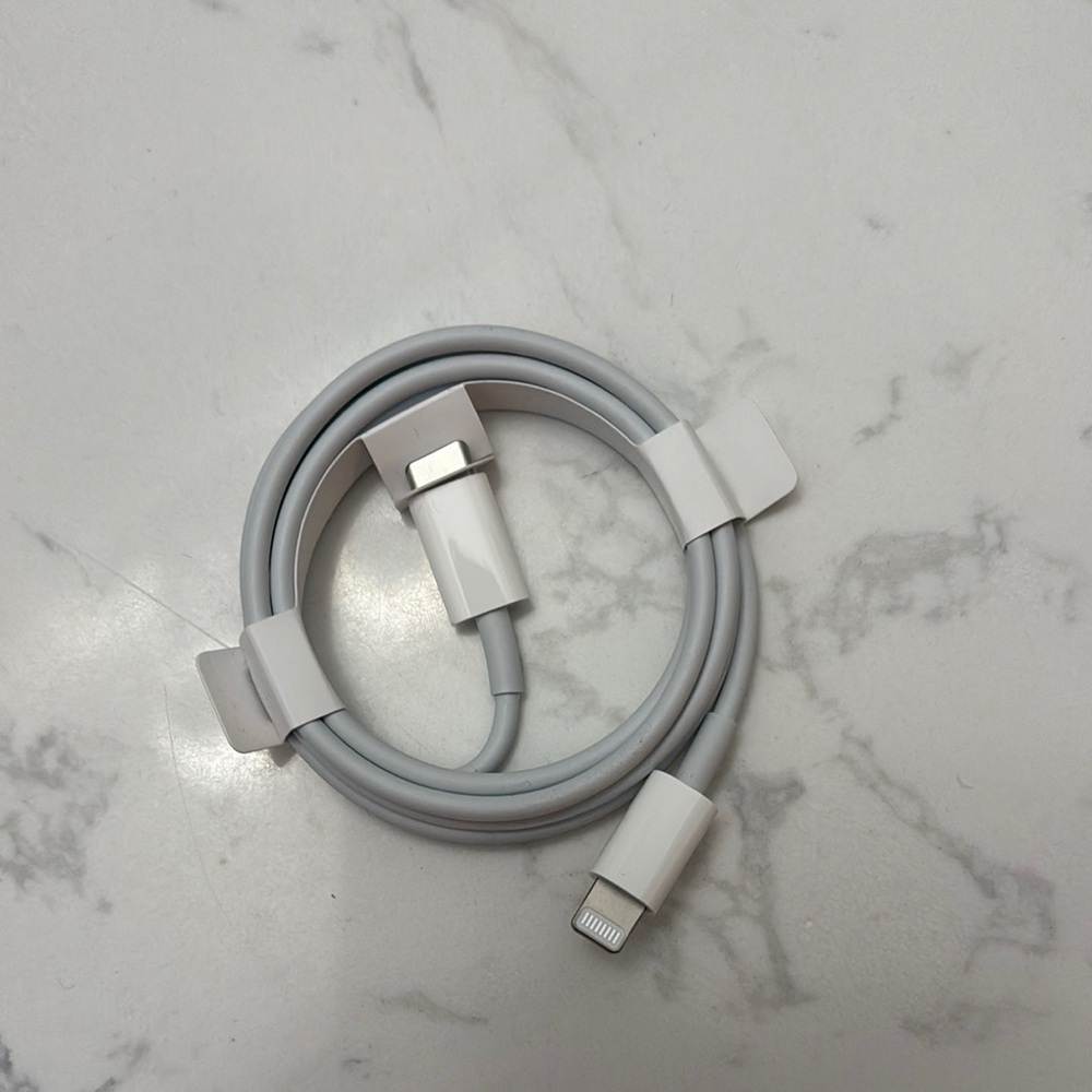 Apple White and Gray Charging Cable (new) for newer Apple iPhone/tablet models.